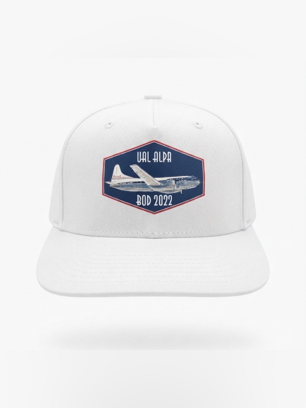 Unionwear White Snapback Hat Cap UAL ALPA BOD 2022 United Airlines Plane Graphic